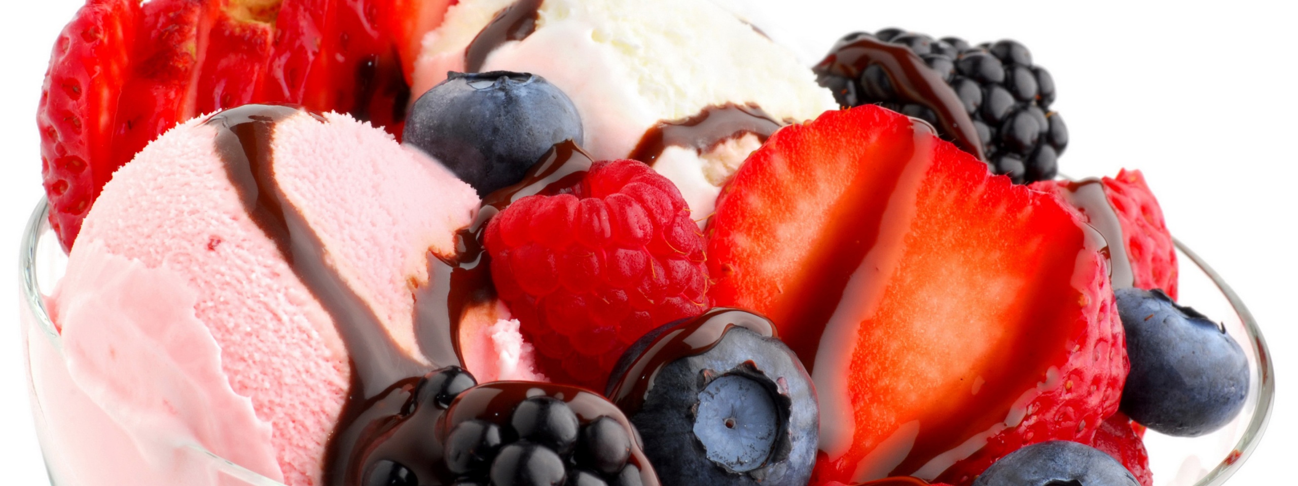 Sweets Ice Cream And Fruits