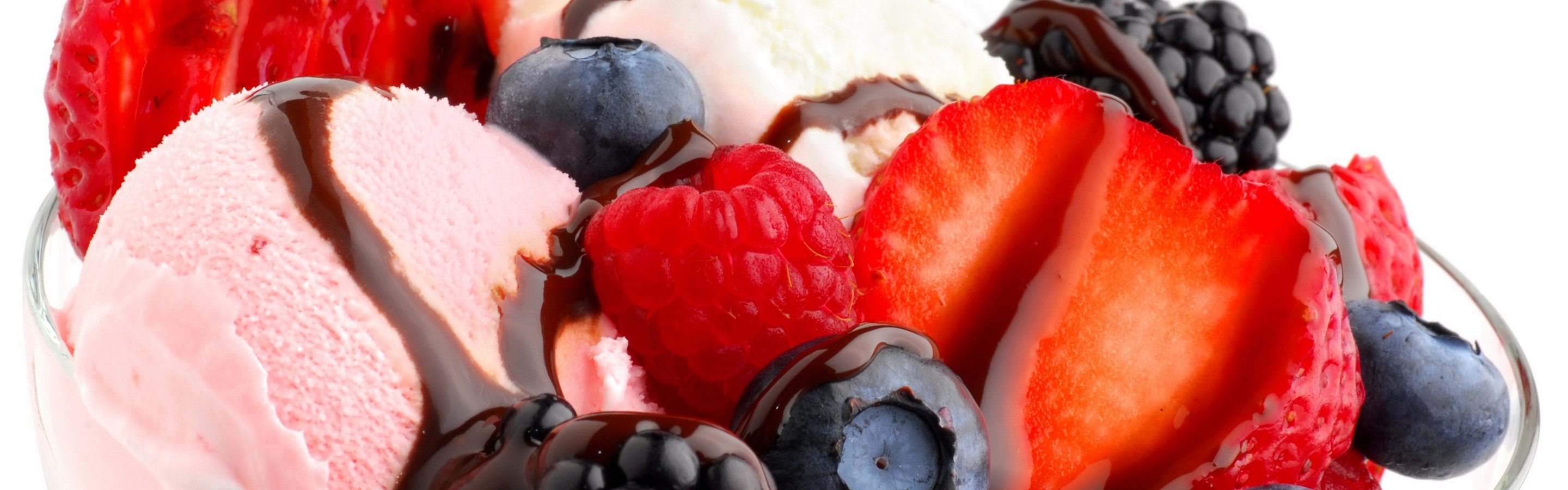 Sweets Ice Cream And Fruits