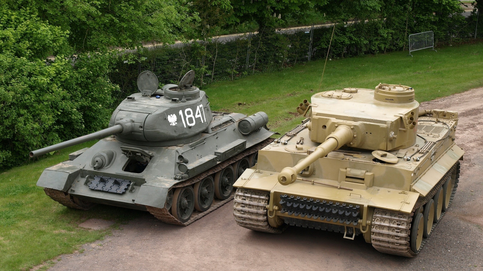 Tanks T-34 And Tiger I