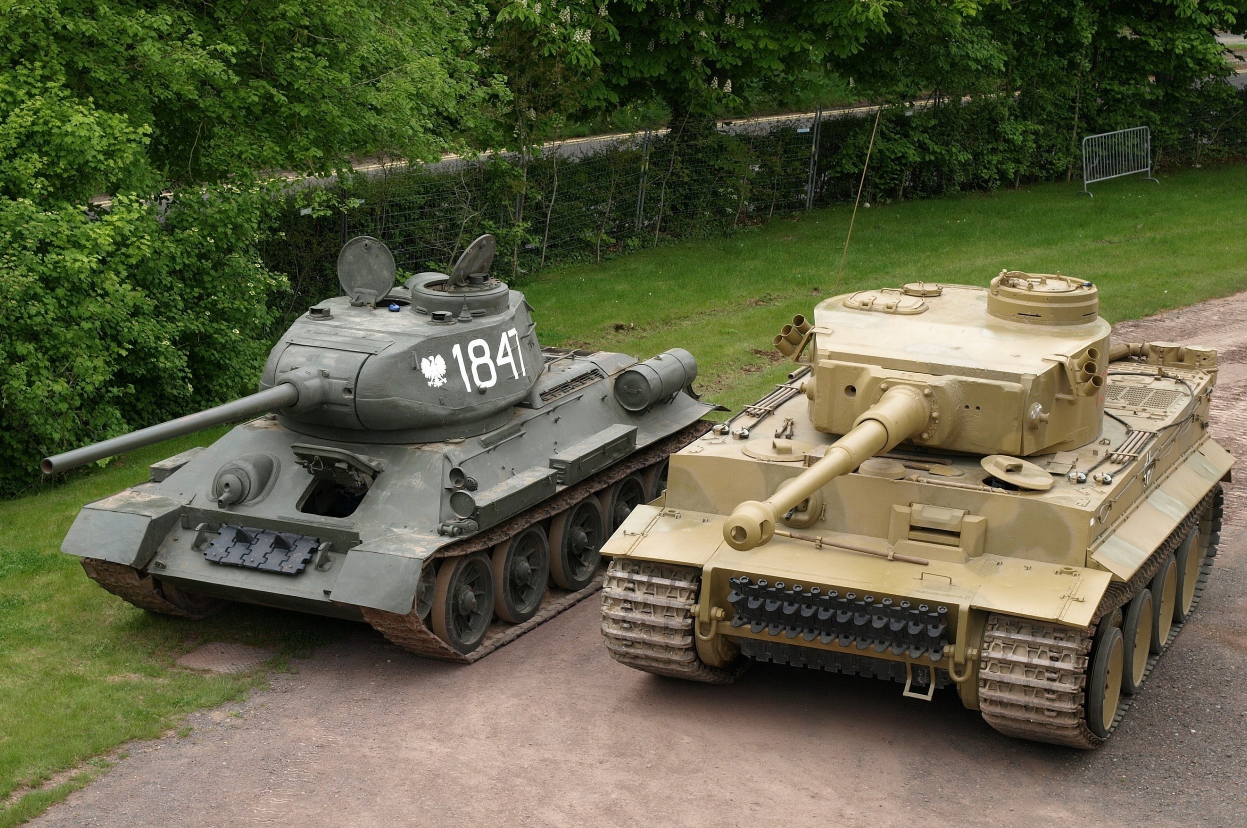 Tanks T-34 And Tiger I