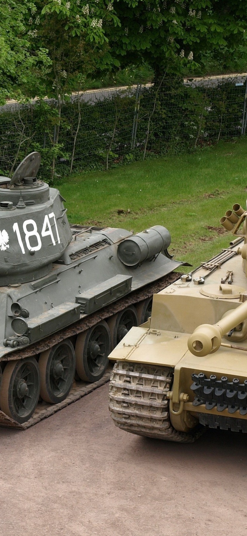 Tanks T-34 And Tiger I