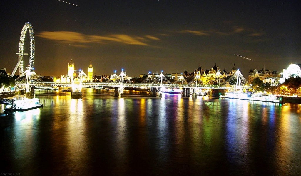 Thames Skyline By Night London United Kingdom