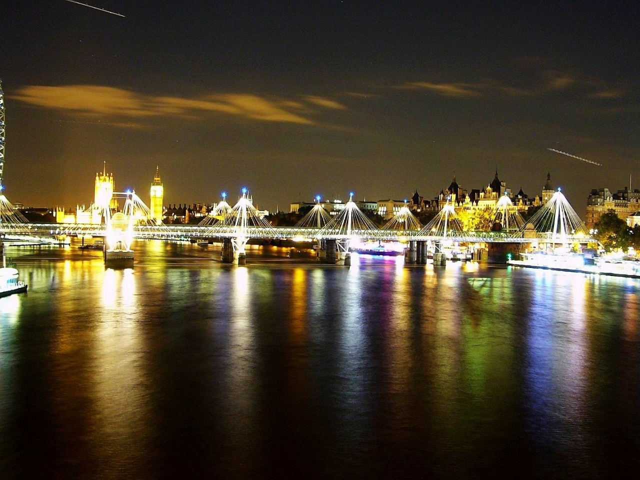 Thames Skyline By Night London United Kingdom