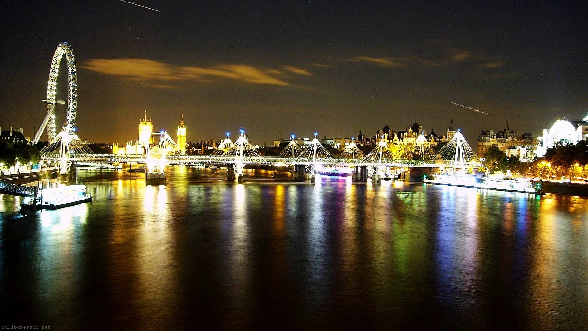 Thames Skyline By Night London United Kingdom