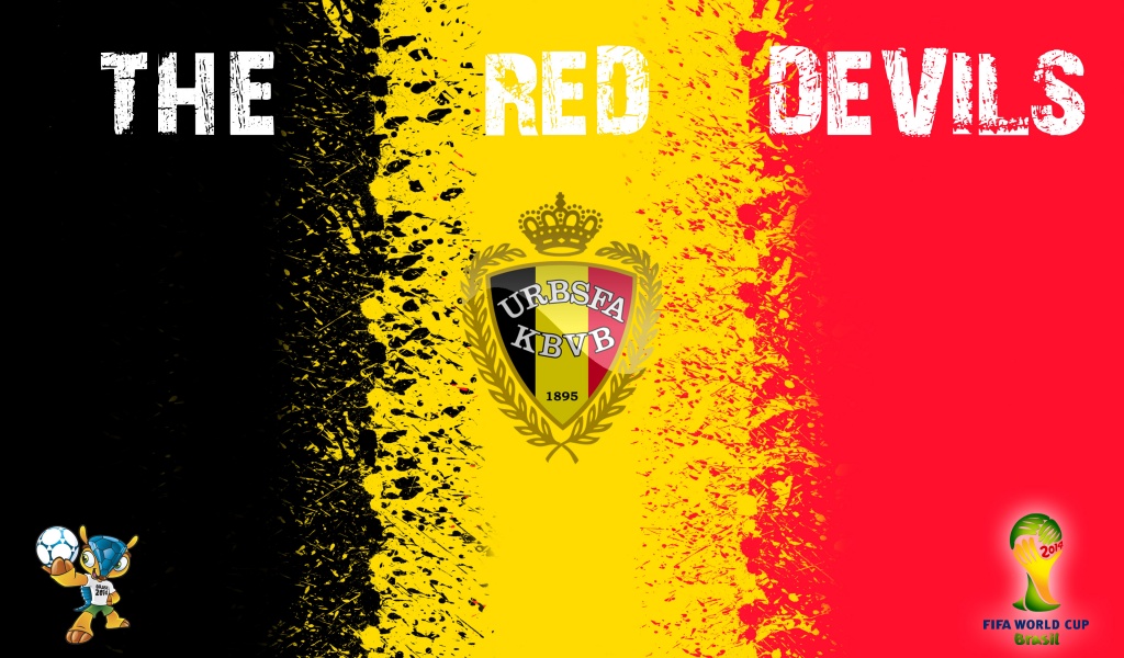 The Red Devils Belgium Football Crest Logo