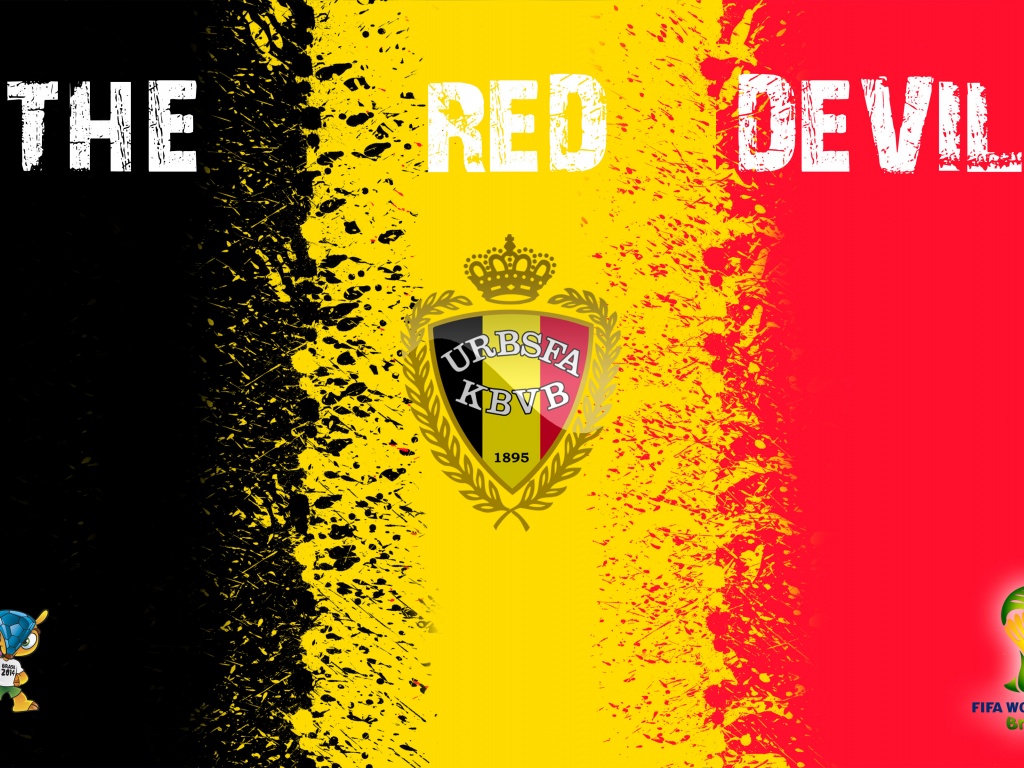 The Red Devils Belgium Football Crest Logo