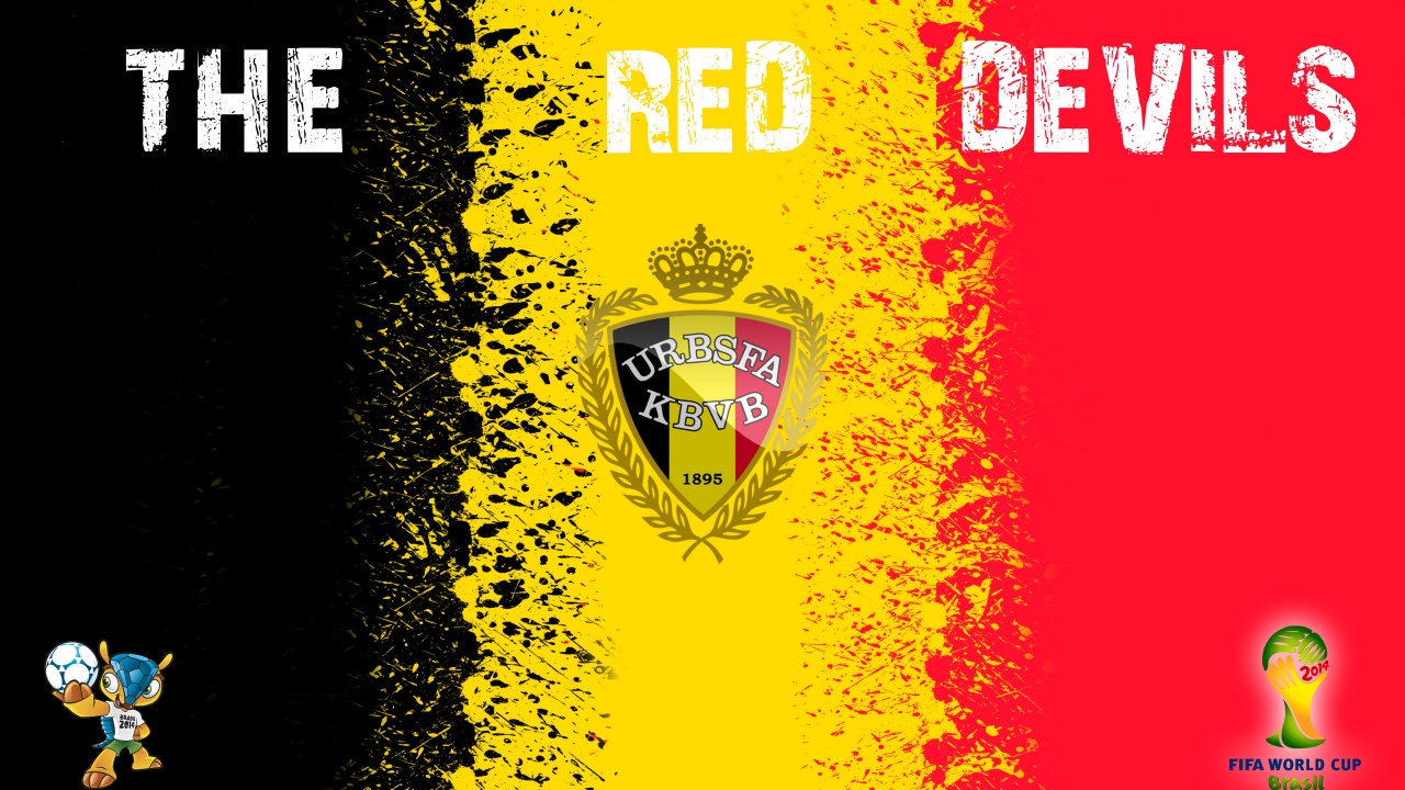 The Red Devils Belgium Football Crest Logo