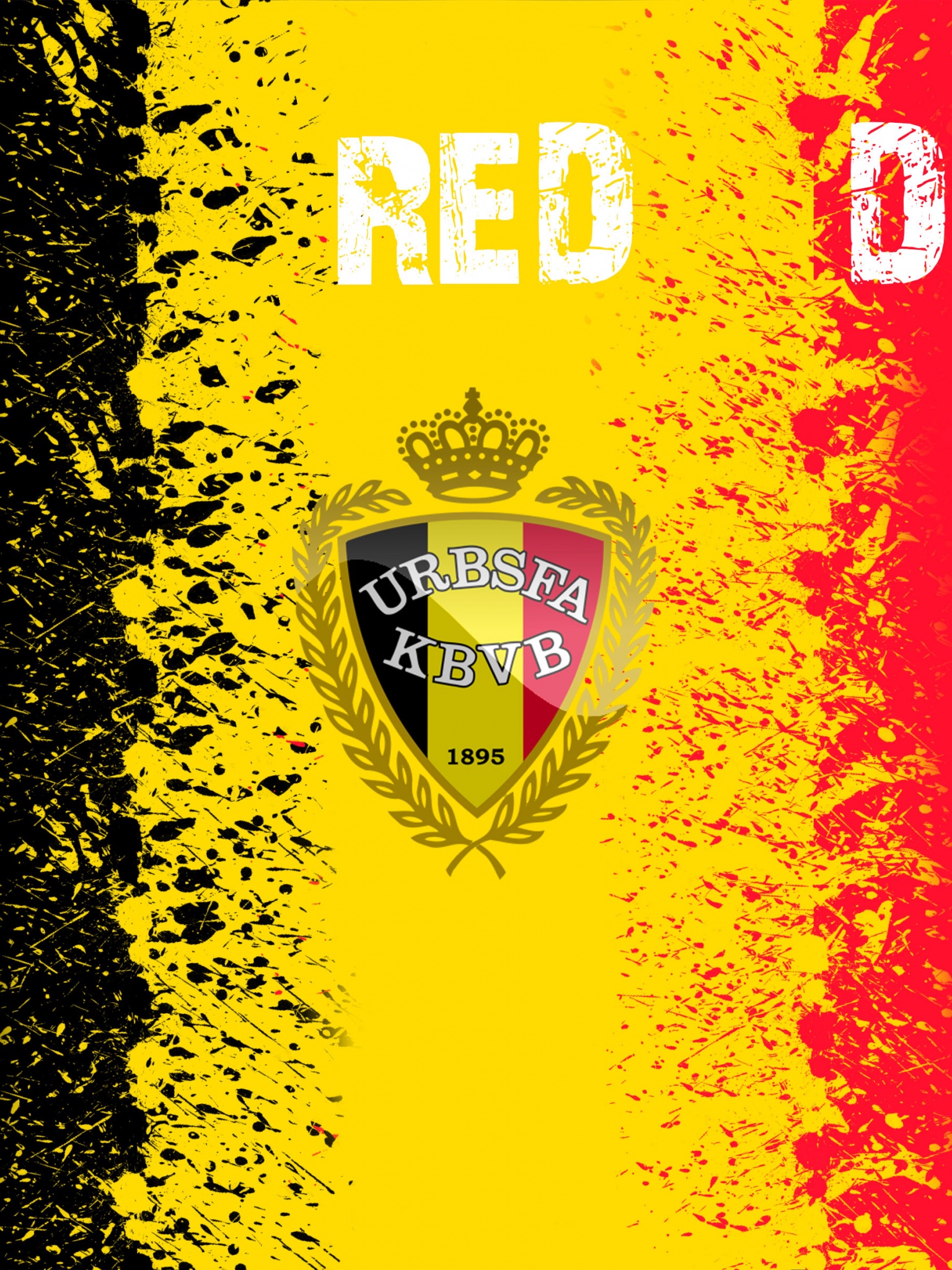 The Red Devils Belgium Football Crest Logo