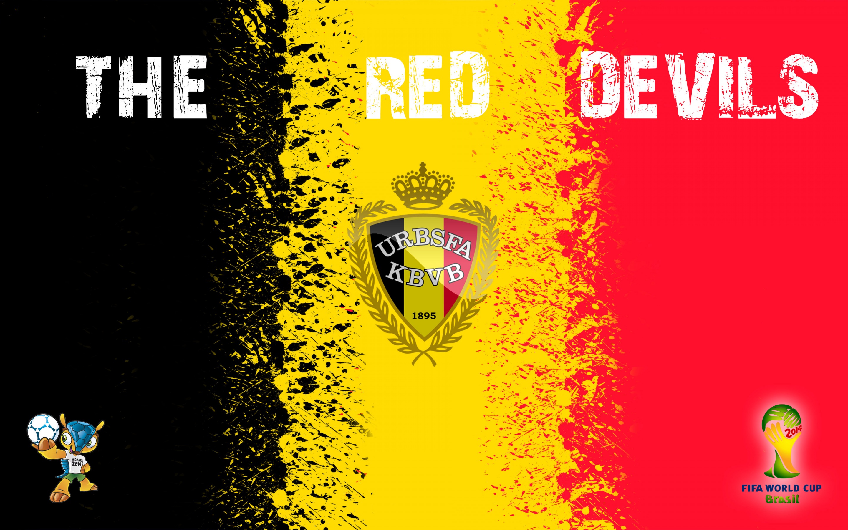 The Red Devils Belgium Football Crest Logo