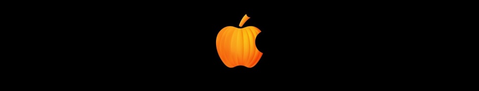 Think Halloween Apple Pumpkin Funny Black Holiday Computer