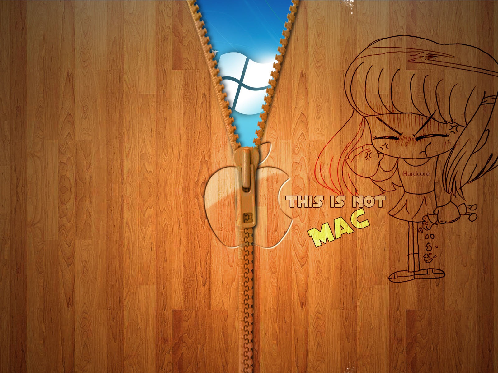 This Is Not Mac Apple Window Zipper Computer Funny