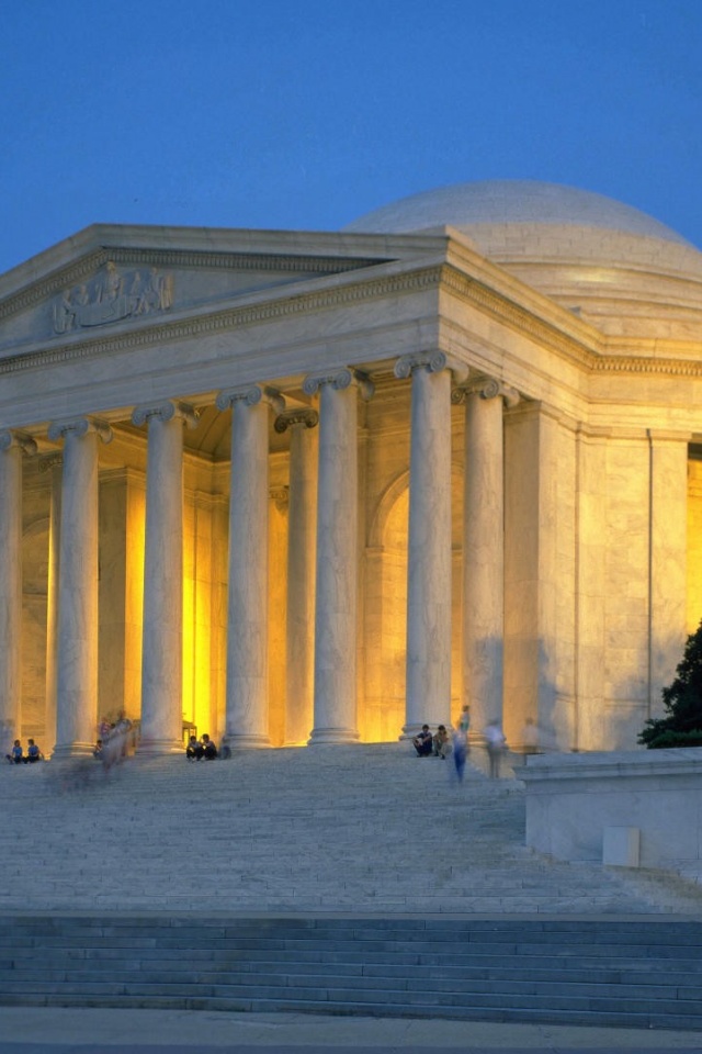 Thomas Jefferson Memorial At Dusk Washington Dc United States