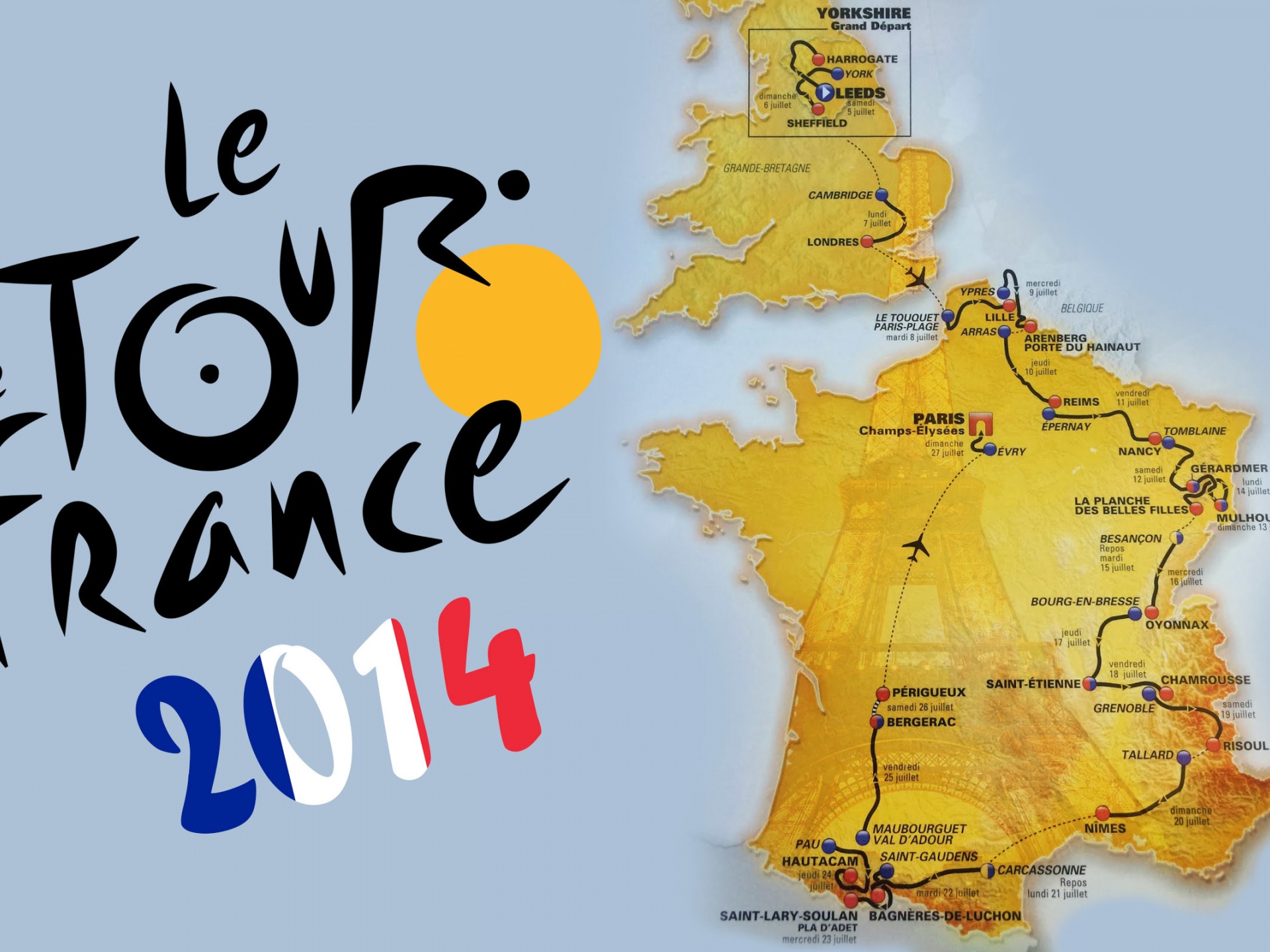 Tour De France 2014 Route Map