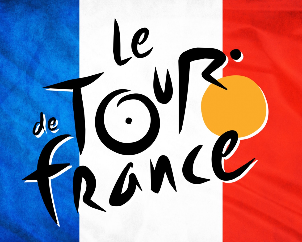 Tour De France - Logo On France Flag