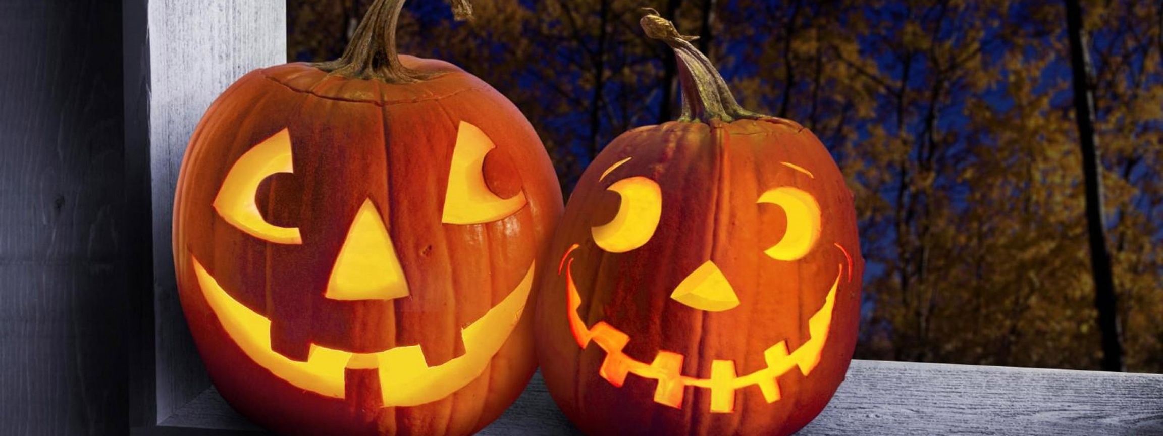 Two 3D Halloween Pumpkins