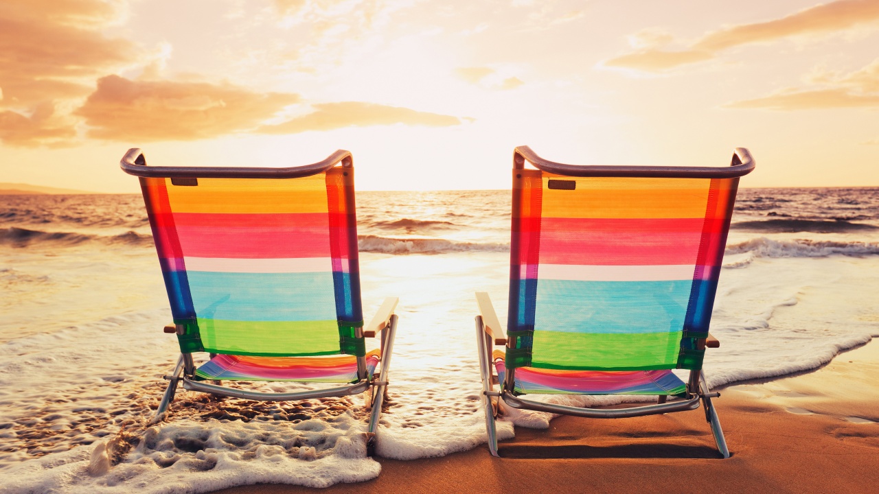 Two Chair On Island Beach