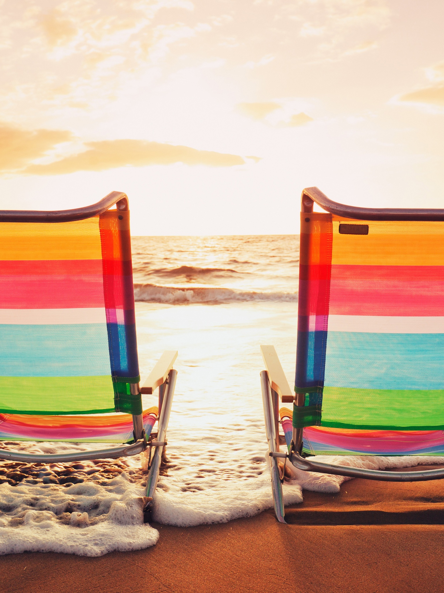 Two Chair On Island Beach