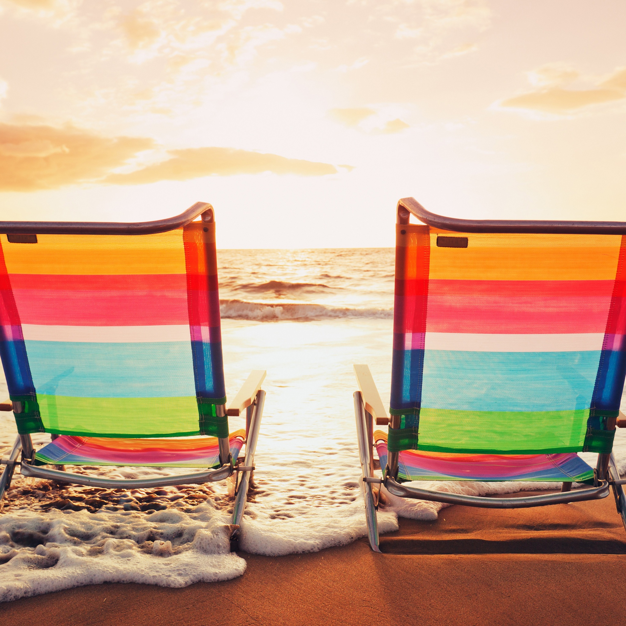 Two Chair On Island Beach