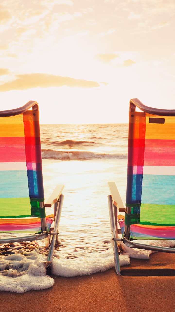 Two Chair On Island Beach