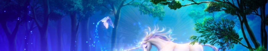 Unicorn In Fantasy Magic Forest