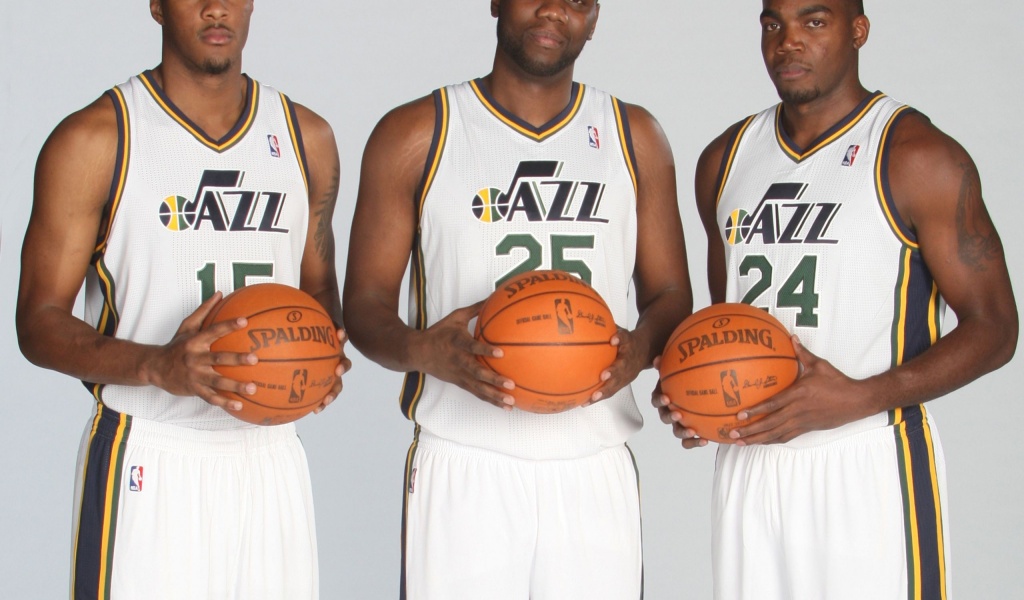 Utah Jazz American Professional Basketball Derrick Favors Al Jefferson Paul Millsap