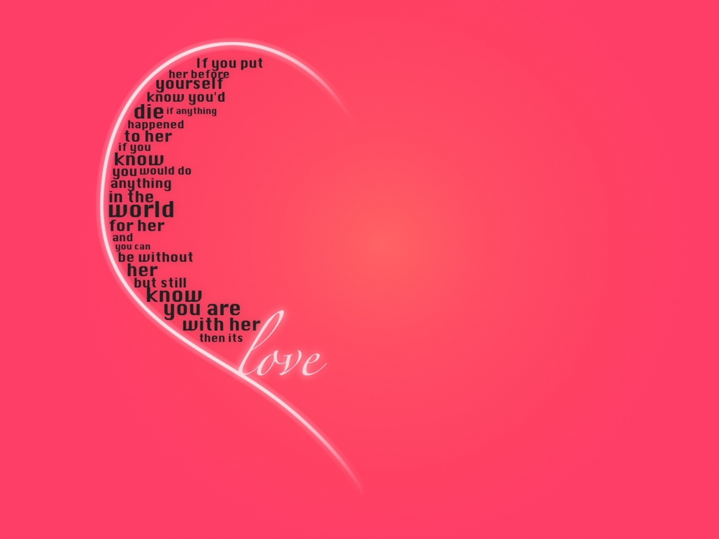 Valentines Day Words Love Pink