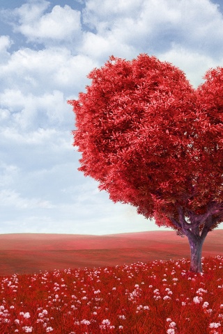 Valentines - Love Romance Heart Tree