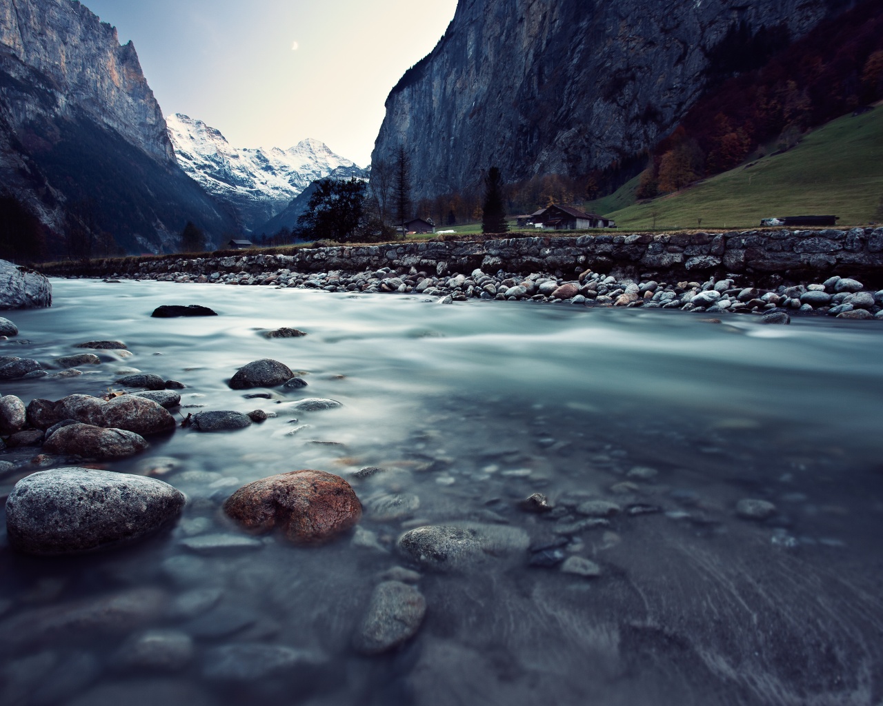 Village Lauterbrunnen In Switzerland