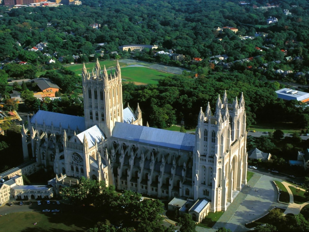 Washington National Cathedral Usa Landscape