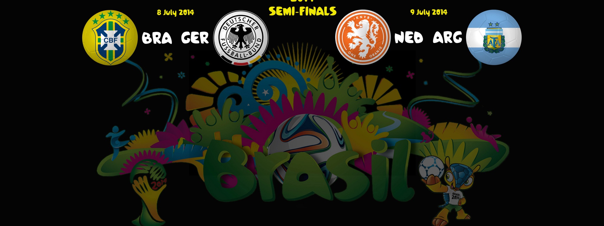 WC Brazil 2014 Semi-finals Bracket