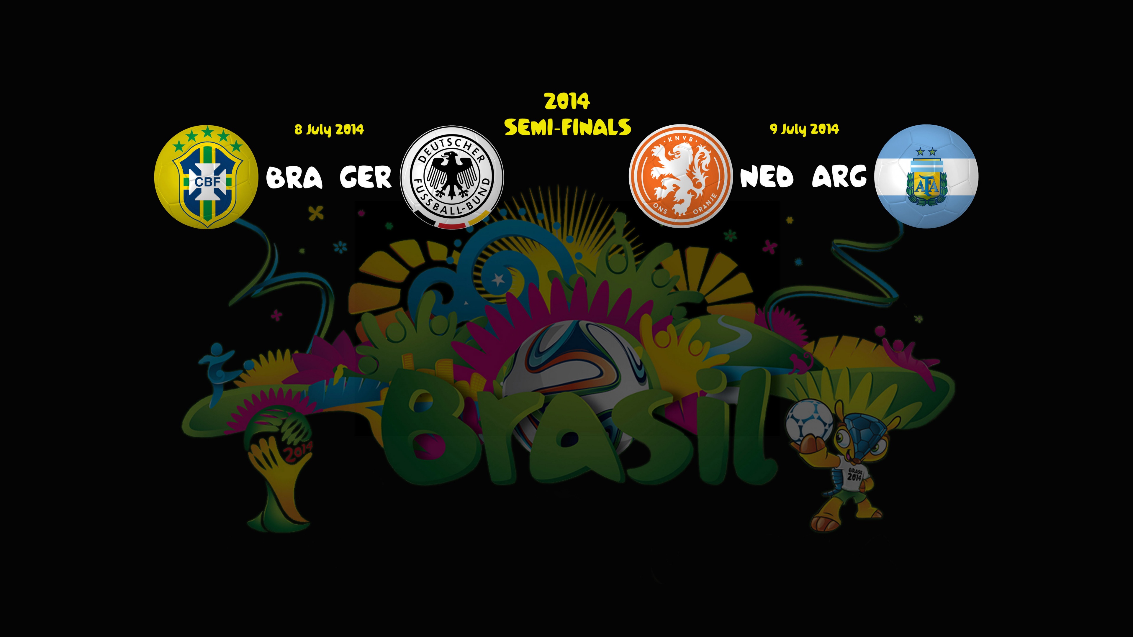 WC Brazil 2014 Semi-finals Bracket