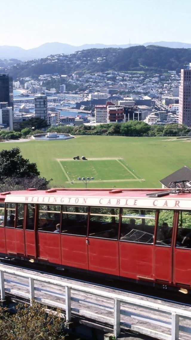 Wellington New Zealand Funicular Car Cityscape