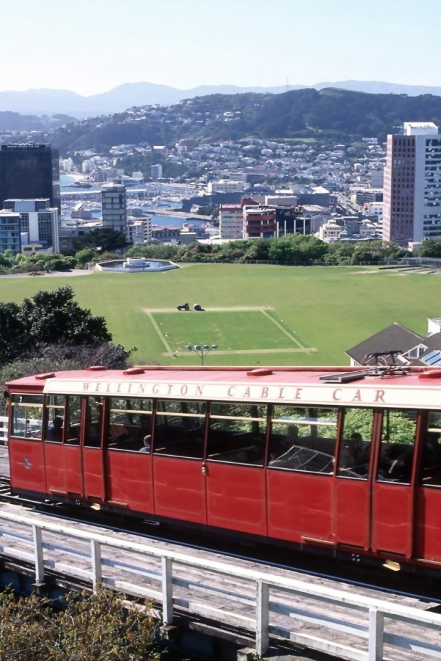 Wellington New Zealand Funicular Car Cityscape