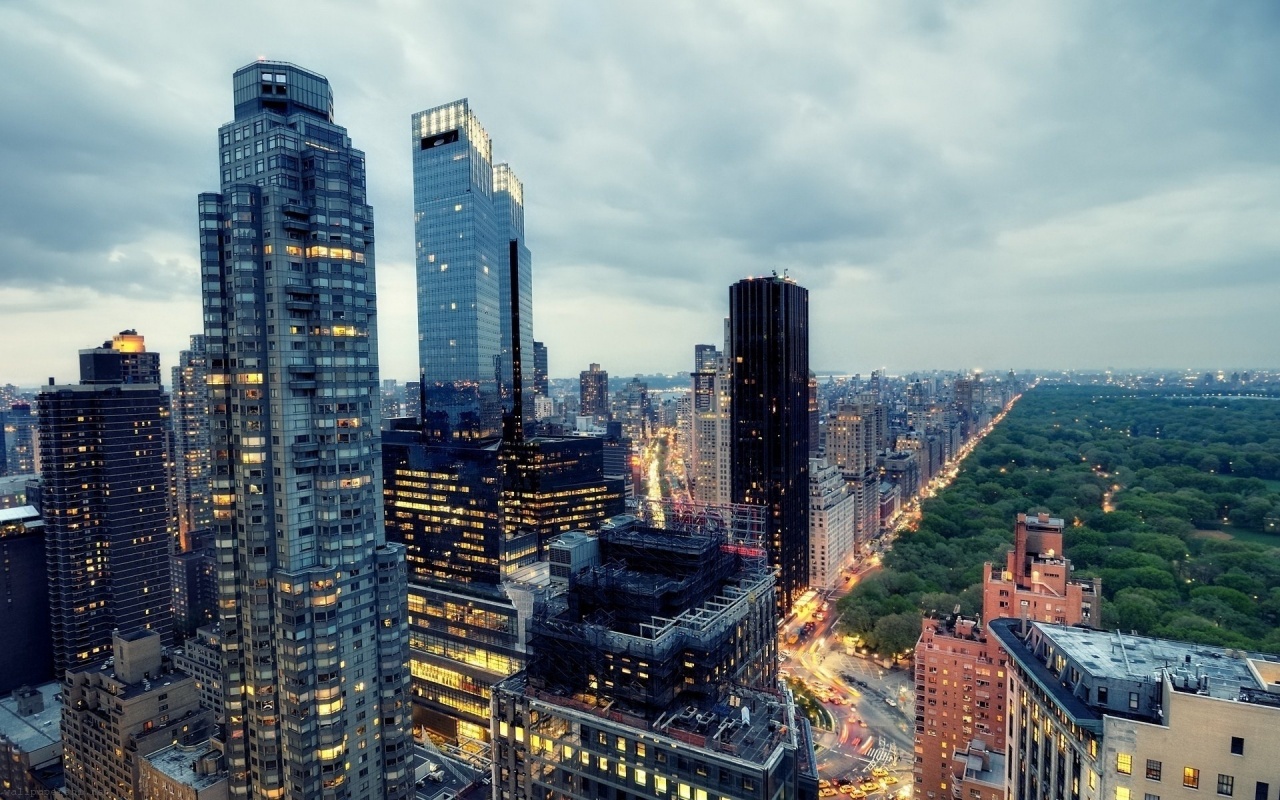 West Midtown New York Twilight Nyc Usa City Landscape