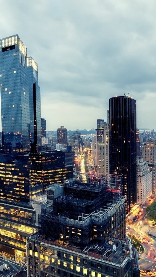 West Midtown New York Twilight Nyc Usa City Landscape