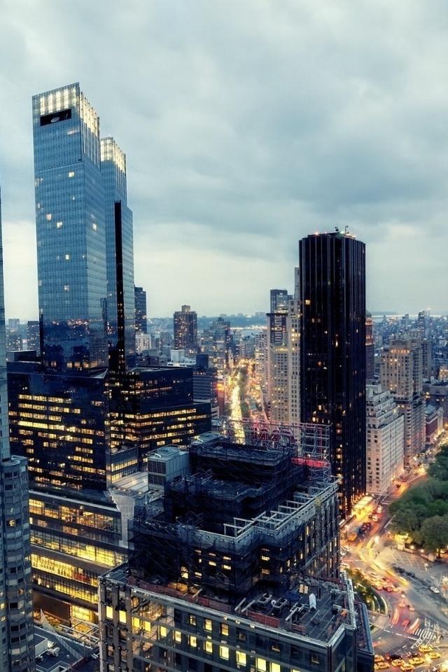 West Midtown New York Twilight Nyc Usa City Landscape