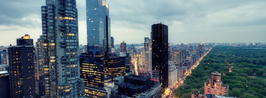 West Midtown New York Twilight Nyc Usa City Landscape