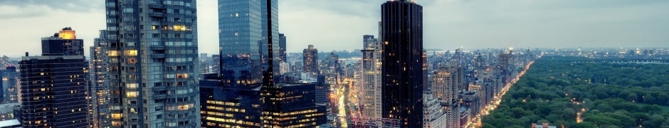 West Midtown New York Twilight Nyc Usa City Landscape