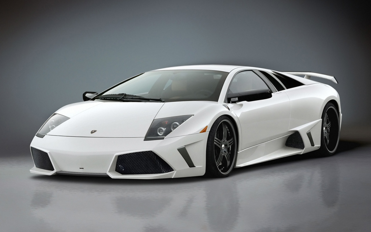 White Lamborghini Murcielago