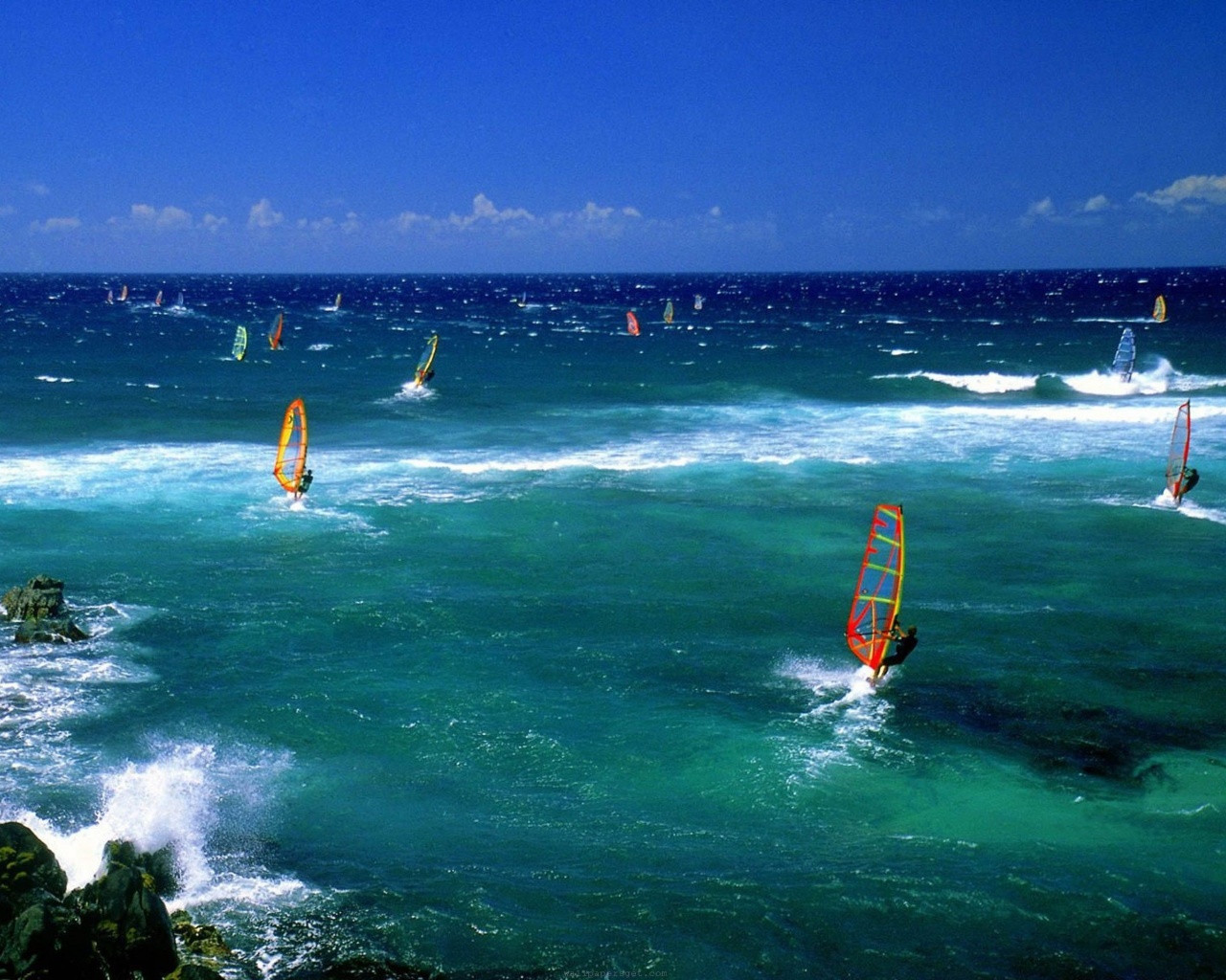 Wind Surfing Surfer Maui