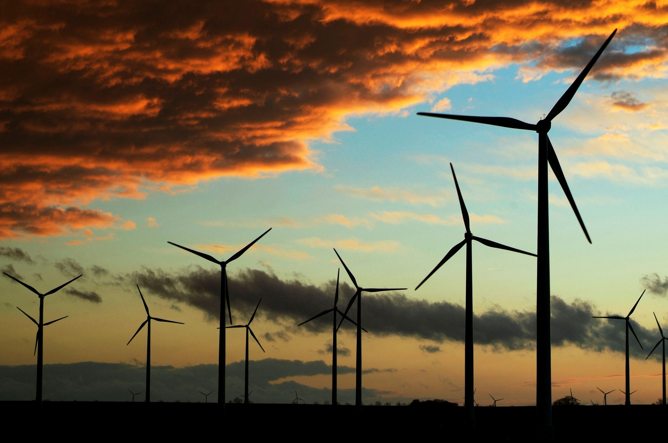 Windmill Engine In The Evening