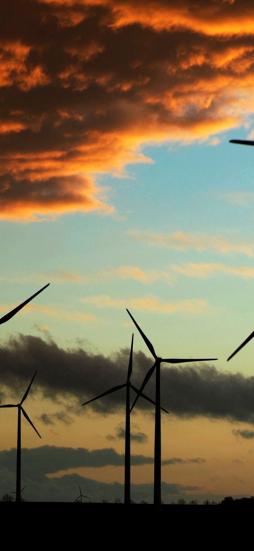 Windmill Engine In The Evening