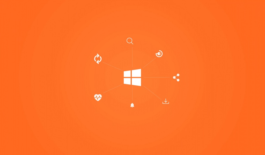 Windows 10 Stay Connected Orange