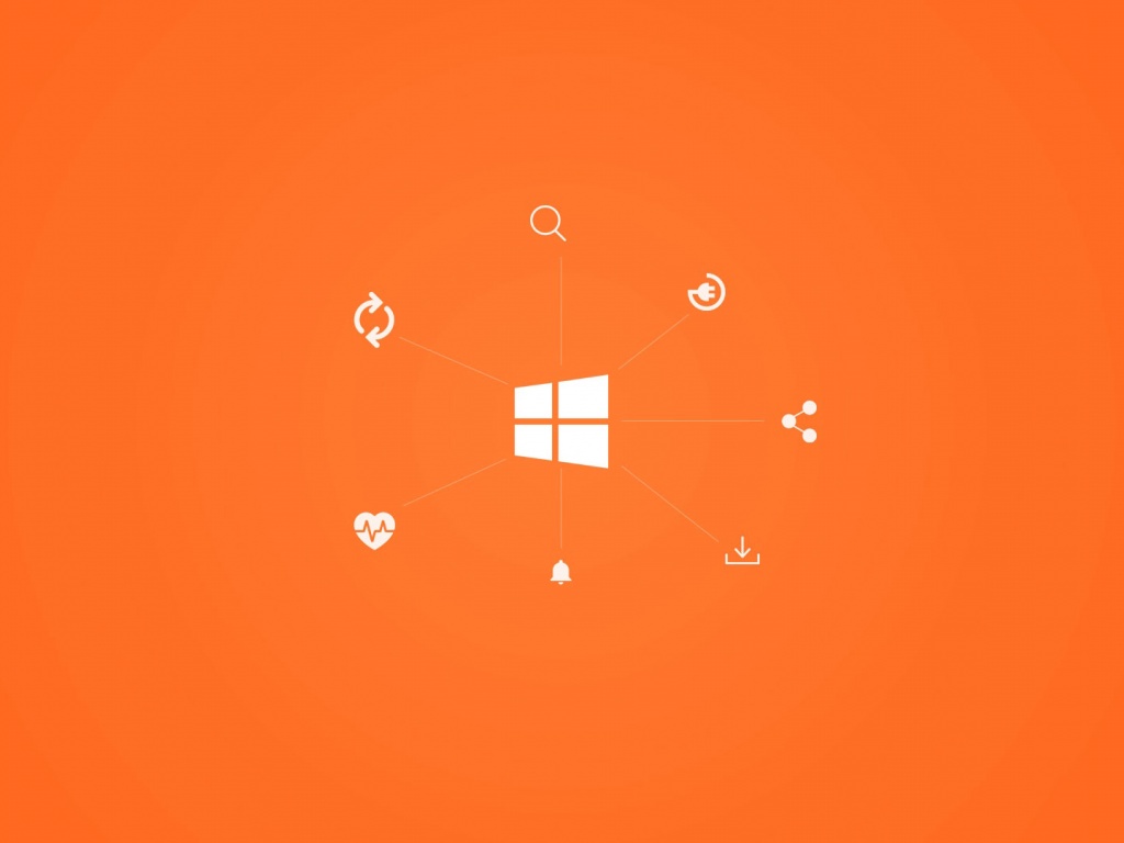 Windows 10 Stay Connected Orange