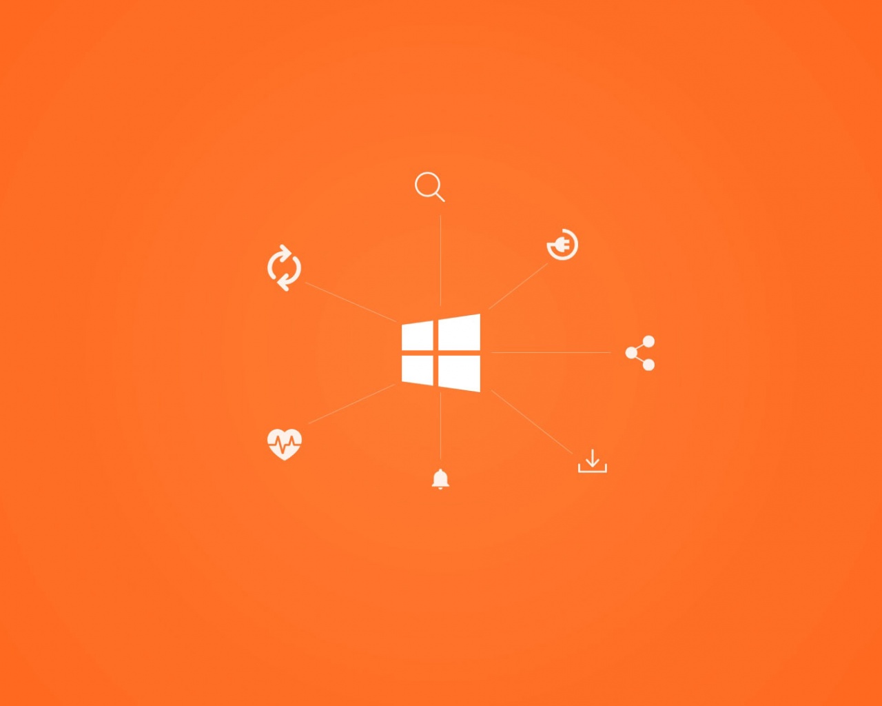 Windows 10 Stay Connected Orange