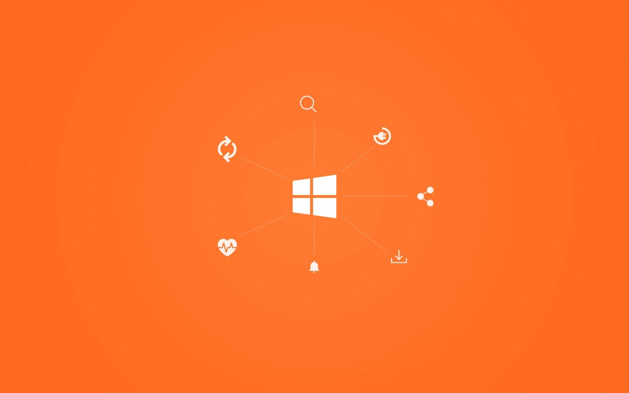 Windows 10 Stay Connected Orange