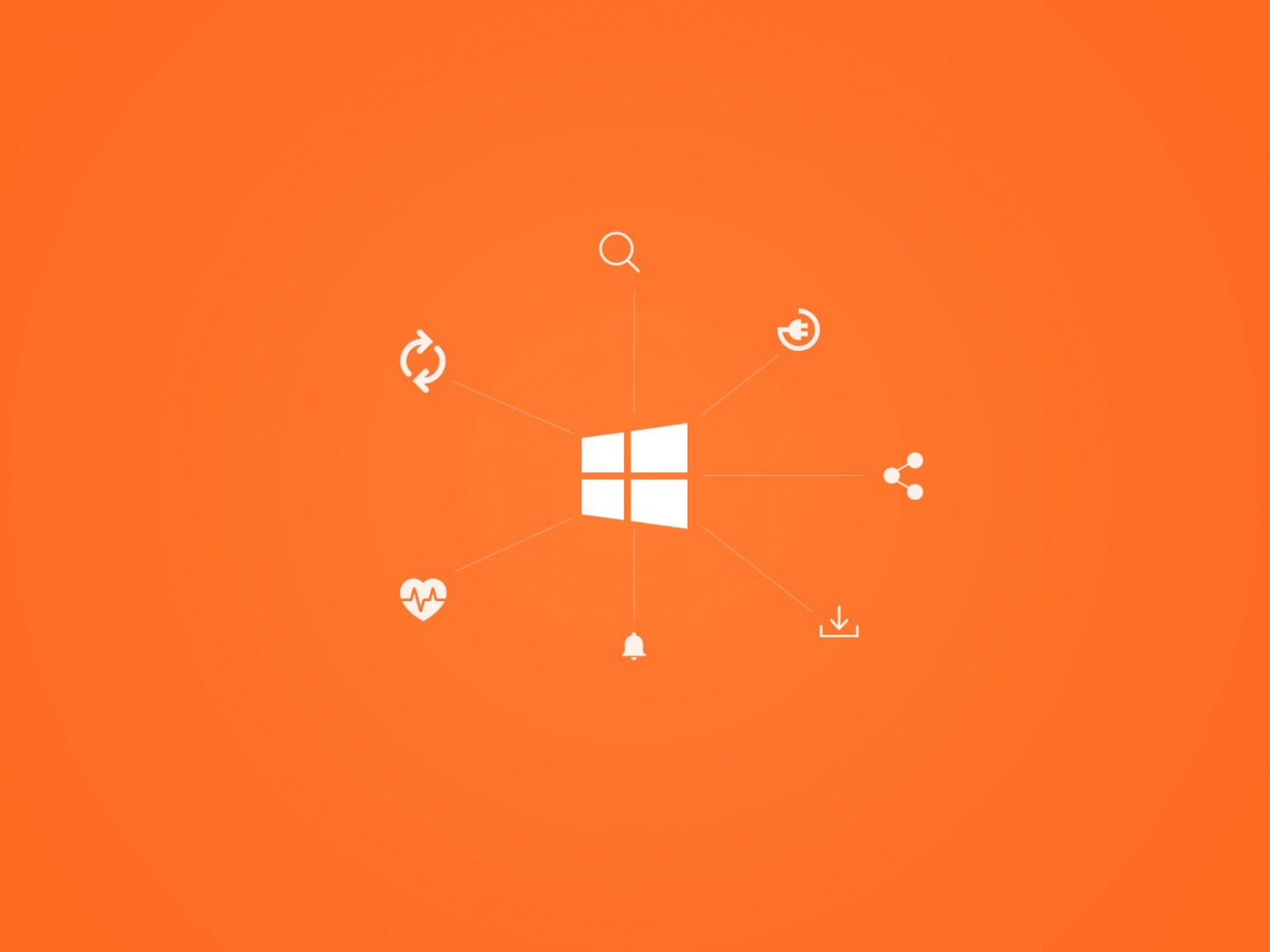 Windows 10 Stay Connected Orange