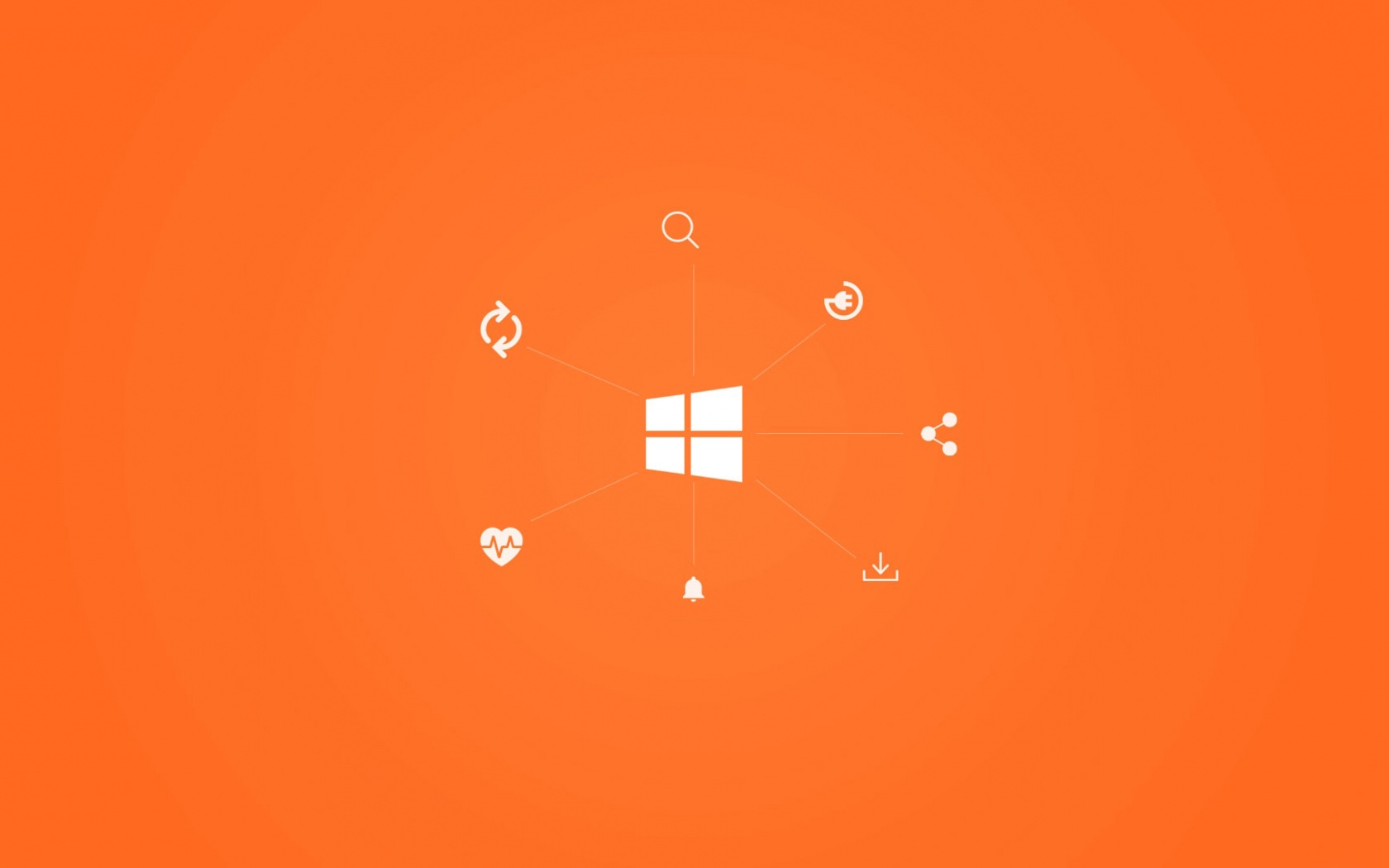 Windows 10 Stay Connected Orange