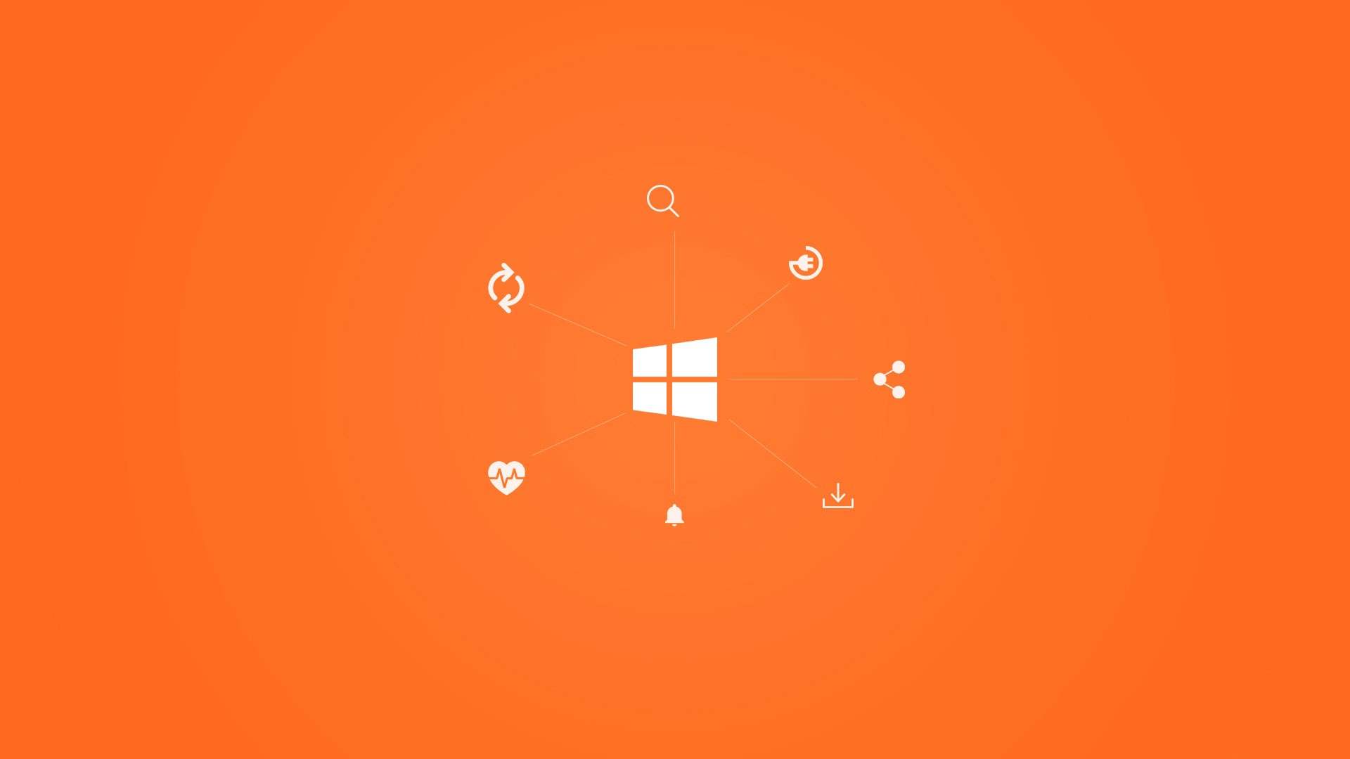 Windows 10 Stay Connected Orange