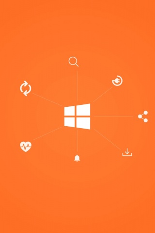 Windows 10 Stay Connected Orange